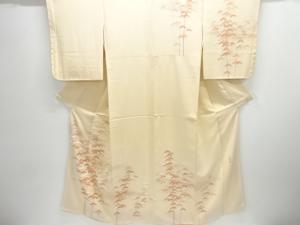 未使用品　作家物　笠松模様刺繍一つ紋訪問着(重ね衿付き)